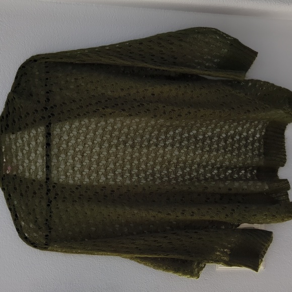 Xhilaration Olive Green Crochet Shrug  Size XL - Picture 4 of 11